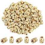 120PCS 3D Printing Brass Nuts M3x4x5mm Threaded Insert Knurled Brass Nuts M3 Female Thread Knurled Heat Embedment Nut Inserts for 3D Printing Parts Automotive Plastic Shell