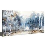 Wall Art Blue Landscape Canvas abstract Print Painting 50x100CM Picture Large Artwork for Living Room Bedroom Office