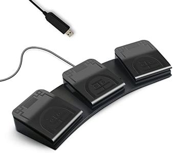 PCsensor Commutateur à pied USB Triple 3 pédales Jeu vidéo Personnalisé PC Clavier Multimédia Clé pour PC Ordinateur (Stock US) Commutateur Photoélectrique)