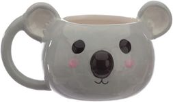 Caribou Living Koala Head Mug Cup 3D Novelty Safari 460ml for Hot Drinks, Tea, Coffee, Hot Chocolate