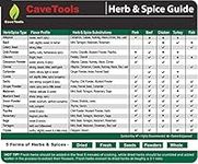 Cave Tools Spice Rack & Herb Organizer Set Magnet - Kitchen Cooking Guide Conversion Chart with Grilling Rubs & BBQ Seasoning Substitutions - Measuring Spoon Barbecue Accessories Gift Idea, Small