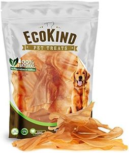 EcoKind Pet Treats Jumbo (6-8 inches Each) Cow Ear Dog Treats - 100% All-Natural Beef Dog Chews - Promotes Dental Health - Durable & Long-Lasting, Free Range Grass Fed Cattle (6 Ears)