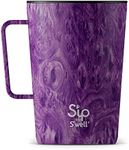 S'well S'ip Stainless Steel Takeaway Tumbler - 15 Oz - Grape Grove - Double-Walled Vacuum-Insulated Keeps Drinks Cold for 10 Hours and Hot for 2 - with No Condensation - BPA-Free Travel Mug