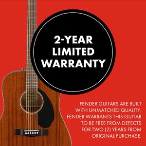 Fender CD-60S Dreadnought Acoustic Guitar – Mahogany