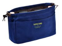 Vercord Canvas Handbag Organizers, Sturdy Purse Insert Organizer Bag in Bag Navy Blue-S