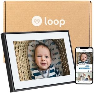 Loop Wi-Fi Digital Picture Frame with Touch Screen, 10-Inch Display, The Only Frame to Offer Text Message Photos Direct to Frame, Easy to use App, Gift to Keep Friends and Family Connected