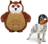 Hcpet Pet Bouncing Ball for Dog Chase Bite and Run, Rechargeable Dog Toy Ball, Sounding Owl Dog Plush Toy, Vibrating and Sounding Plush for Motorized Entertainment Interactive Toy