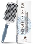 Boar Bristle Brush Detangler for Thick & Curly Hair â€“ Ceramic Coated Vent Brush for Fast Drying & Detangling â€“ Mineral Paddle Brush Smooths, by Osensia: Boar + Nylon