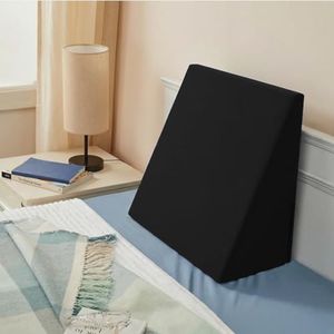 SleepyCat Wedge Pillow | Back Leg Elevation Support | High-Density Memory Foam | Acid Reflux Snoring Relief | Dual Side Pockets | Washable Cover | Recovery Comfort Support | Black
