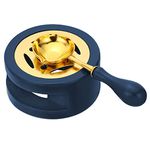 PATIKIL Wax Seal Kit, Wax Seal Warmer with Melting Spoon Retro Melt Stove Pot Furnace Tool for Wax Sealing Beads Stamp Letter Envelope, Blue