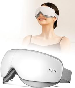 SKG ES500 Augenmassagegerät mit Wärme, Bluetooth Musik & klappbare Schlafmaske gegen trockene Augen & Entspannung, Augenmaske bei Migräne, ideal für Reise & Arbeit, Geschenk für Sie & Ihn