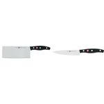 ZWILLING Twin Pollux Chinese Chef's Knife, 7 inch, Black & 30725-131-0 Twin Pollux Utility Knife, 13cm Black