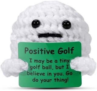 AICase Funny Positive Golf Ball Crochet Small Gifts Ideas - Emotional Support Presents for Golfers, Men, Women, Christmas, Birthday, Fathers, Dad, Coworkers, Friend, Office, Male, Female