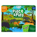 Skillmatics Floor Puzzle & Game - Piece & Play Wild Animals, Jigsaw & Toddler Puzzles, Educational Toy, Gifts for Boys & Girls Ages 3, 4, 5, 6, 7 (48 Pieces, 2 x 3 feet)