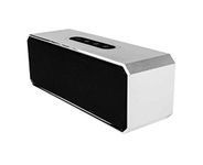 Akai Dynmx Portable Bluetooth Stereo Speaker with 8 Hours Playtime, Bluetooth, 2 x 5 W Stereo Speakers Built-In Microphone for Hands-Free Calls, Silver