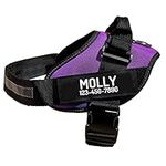 Personalized No Pull Dog Harness with Custom Name and Phone Number, Heavy Duty Medium Large Pet Vest to Prevent Tugging, Pulling, or Choking, Training and Walking