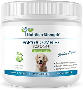 Nutrition Strength Papaya for Dogs Digestive Enzyme Complex to Support Normal Intestinal Function, Boost Immunity, with Organic Papaya Fruit + Papain, Protease & Amylase, 90 Soft Chews