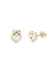 Ted Baker Han Crystal Heart Stud Earrings For Women (Gold/Crystal)