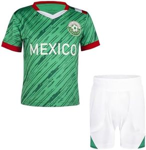 Soccer Jerseys for Kids Boys & Girls Youth Soccer Practice Jersey Outfits Toddler Football Training Shirt Uniform 2-14, Green-mexico, 2-3 Years