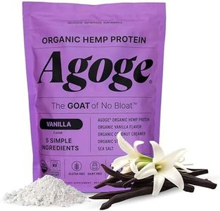 Agoge - USDA Organic Hemp Protein Powder, The Goat of No Bloat, Vanilla Flavor, NSF Certified for Sport, Essential Amino Acids, Plant-Based, Gluten Free, for Women & Men (20 Servings) (Vanilla)