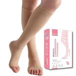 FOWLNEST -PLUS Knee I Medical Compression Stockings for Varicose Veins | Class II Compression Socks | Varicose veins stockings For men and women | 23-32 mm Hg Knee Length - Large