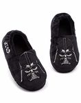 Star Wars Darth Vader Slippers for Boys & Girls | Kids Villain Soft Touch House Shoes | Pop Culture Merchandise for Him | Foam Slip On Loafers Black