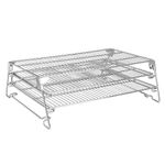 GLARETEX Jerky Rack, 21" Foldable Sliding Cooking Grate Stainless Steel 3 Tiered Warming Rack for Traeger, Pit Boss, Camp Chef, Other Pellet Smoker Grills