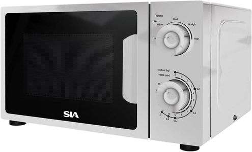 SIA 20L Freestanding Microwave – White, 700W, Analogue Dials