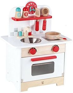 Hape Gourmet Kitchen Kid's Wooden Play Kitchen in Retro Red