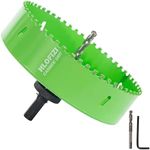 HLOFIZI 6-1/4 Inch Carbide Grit Hole Saw 6.25 Hole Saw for 6 Inch Recessed Lights, Cutting Through Stucco, Ceiling Old Plaster, Drywall, Cement Board with 1-1/2" Depth, Up to 3X Longer Life