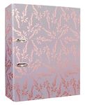 Interdruk Lever Arch File A4 75 mm - Metallic Design - Rose Gold Flowers