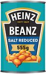 Heinz Beanz Reduced Salt Baked Beans in Tomato Sauce Great for Beans on Toast Canned Food Ready To Eat 555g