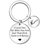 HULALA Funny Couple I Love You Keyring Valentines Gift for Him Husband Boyfriend Birthday Wedding Anniversary Keychain for Men from Wife Girlfriend