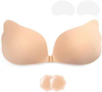 Soutien-Gorge Invisible Adhésif Push-Up - Soutien-Gorge Dos Nu Auto-Adhésif sans Bretelles, Confortable et Respirant, Idéal pour Robes Dos Nu et Tenues Décolletées, Tient Parfaitement Toute la Journée