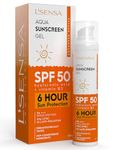 L'SENSA Sunscreen SPF 50 for Oily Skin, Anti-Tan, Waterproof Sun cream, 1% Hyaluronic Aqua Gel, Free from Oxybenzone, For Oily, Combination & Ace Prone Skin, Make-Up Friendly For Women & Men, 50Gram