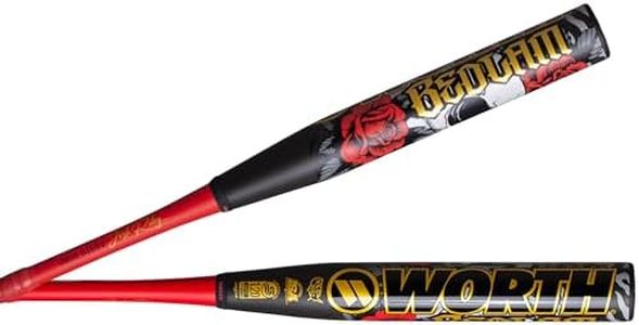 Worth | Josh Riley Signature Bedlam XXL Slowpitch Softball Bat | USSSA Softball | WSU6JRB12X | XXL Endload | 2 Pc. Composite | 12" Barrel | 26 oz