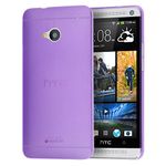 doupi UltraSlim Cover for HTC ONE (M8), Fine Mat Feather Light Bumper Protector Sleeve Skin Case, Purple