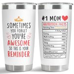 Mothers Day Gifts, Mom Tumbler with Lid 20 oz Stainless Steel, Mothers Day Drinking Cup, Mom Coffee Mug, Birthday Gifts for New Mom, Step Mom