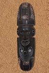 WOODENCLAVE African Hand Carved Decorative Mask for Wall Living Room Home Decor - Brown