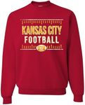 Wild Bobby City KC Hometown City Football Fan Pride Sports Unisex Crewneck Sweatshirt, Red, XX-Large