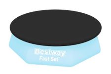 Bestway | Fast Set Round Pool Cover for Inflatable Ring Above Ground Pools, 2.44M 8, Black