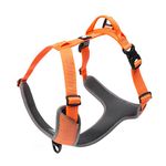 Chai's Choice Best New Outdoor Adventure II No-Pull Dog Harness. 3M Reflective Vest with Handle and 2 Leash Attachments. Please Use Sizing Chart at Left Before Ordering. (Large, Orange)