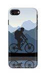 PRINTFIDAA Mirror Image of Cyclist Travel Printed Designer Hard Case for Apple iPhone 7 (4.7") / iPhone 8 (4.7") / iPhone SE 2020, A1778, A1660 Back Cover -(5J) SAG1008