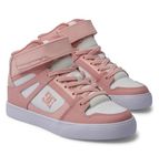 DC Shoes Girl's Pure High-top Ev Sneaker, Pink/White, 12 UK Child