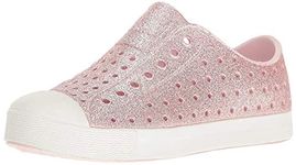 Native Kids Shoes Girl's Jefferson Bling Glitter (Little Kid) Milk Pink Bling/Shell White 5 Big Kid