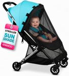 Swanoo Stroller Sun Shade Cover, Mosquito Net for Stroller Shade Extender with Magnetic Tabs Block 70% of UV Rays, Bug Net Sun Protection Baby Stroller Accessories Stroller Canopy