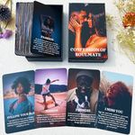 GZXINKE Confession of Soulmate Oracle Cards, African American Black Love Oracle Deck, Twin Flame Soulmate Karmic Situation for Love Relationships