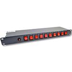 10 Outlets 15 Amps 125V Power Strip 19" 1U Rack Mount PDU Surge Protector and Switch Control 1800 Joules for Network Server Racks 4.5-ft Power Cable Power Strips with 10 Individual Switch