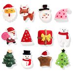 12 pcs Christmas Brooch Pins Christmas Tree Snowman Santa Claus Reindeer Brooches for Women Girls Holiday Xmas Gift