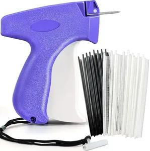 Stitchy Quick Clothing Fixer, Mini Stitch Gun for Clothes, Clothing Stitch Tagging Gun, Quick Stitch Sewing Hemming Gun, Stitchy Tool with 2 Needles,1500 Black & 1500 White Fasteners, Purple